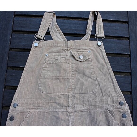 Asos - Bib Style Corduroy Overall Dress in color Oat (Beige) - sz 10 - Picture 5 of 10